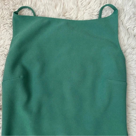 Abercrombie & Fitch Sz XS Emerald Backless Mini Dress with square neckline - Picture 6 of 10